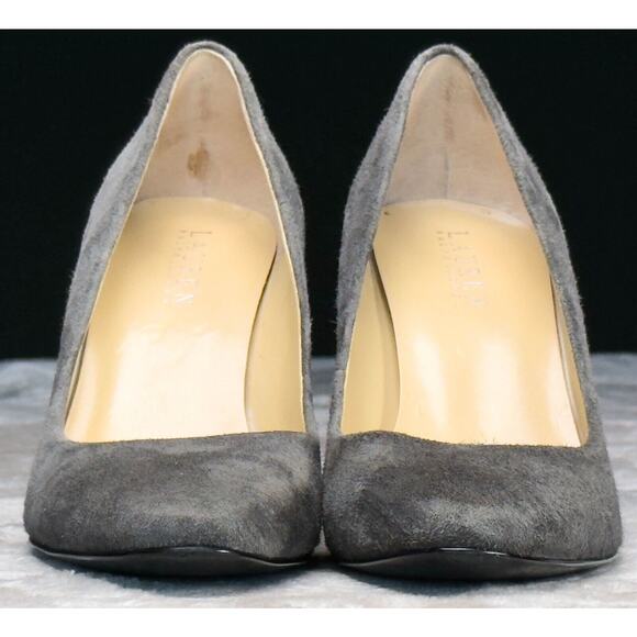 Ralph Lauren Gray Suede Almond Toe Pumps Heels Womens Size 7.5 - Picture 2 of 16